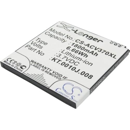 Premium Battery For Acer Liquid E2,Liquid E2 Dou,V370 1800mAh / 6.66Wh