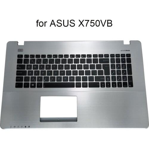 Czech Computer keyboard for Asus X750VB X750V X750 CZ qwerty laptop replacement keyboards New silver Palmrest cover 13N0-PIA0451