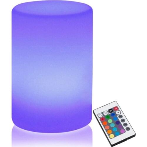 2018 New D11*H20cm Hanging Cylinder Night Light Floor Lamp Adjustable 16 RGB Colour Rechargeable Battery Remote Control 1pc