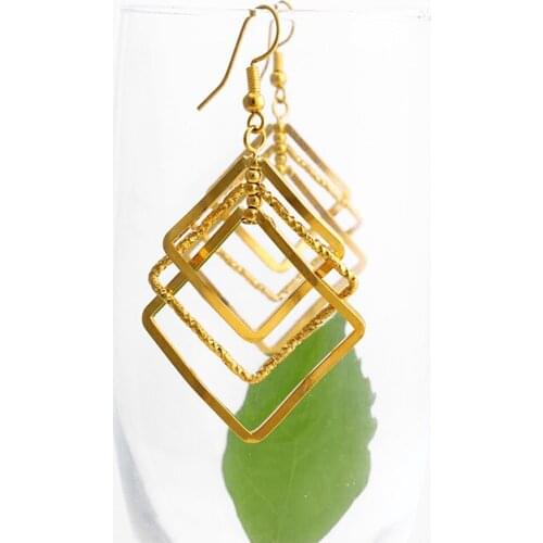 Fansheng 2018 new arrival African ethnic style rhombus elegant earring for women gift