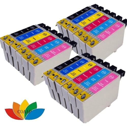 3 Set Compatible T0487 T0481-T0486 Ink Cartridge for EPSON Stylus Photo RX590 R200 RX600 R300 R340 RX500 RX620 Printer