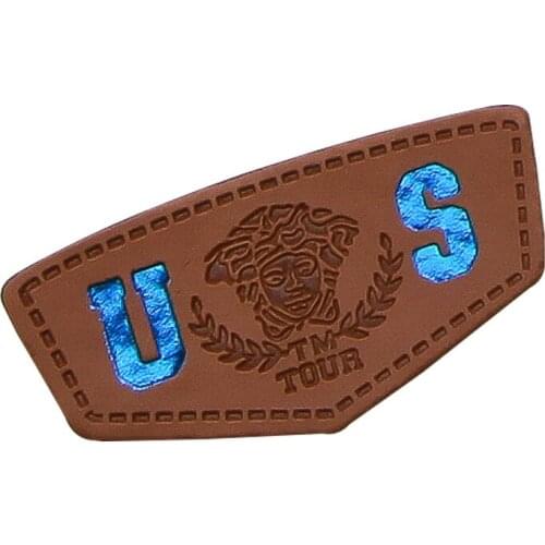 Custom Leather Tags For Clothing Jeans Pu Leather Label Custom Brand Name Leather Garment Labels Key Label Tags For Handwork