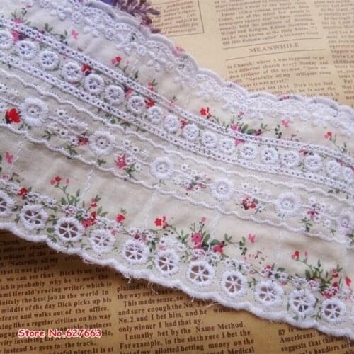 10Yard/ lot clothes accessories cotton cloth lace trim embroidery laciness