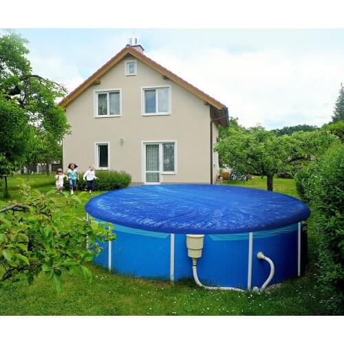 IMIKEYA Newest Pool Cover Round Solar Swimming Pool Tub Cover 305cm 366cm 549cm Outdoor Pool Cover Protector Accessories Blue