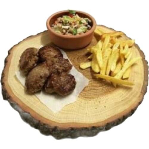 Steak Tahtası Et Sunum Tahtası Akasya Ağacı 24 cm Çap
