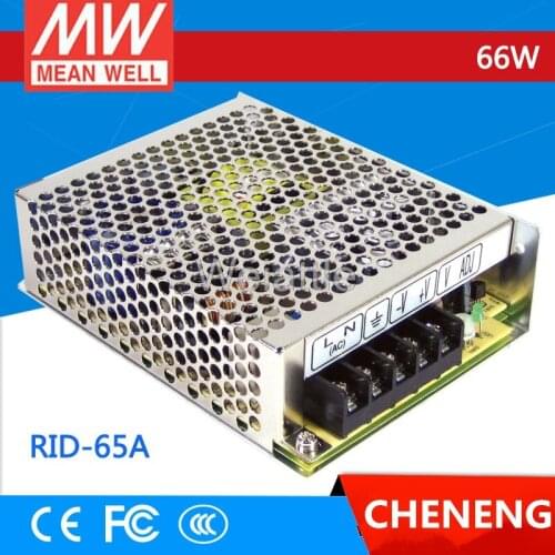 MEAN WELL original RID-65A meanwell RID-65 66W Dual Output Switching Power Supply