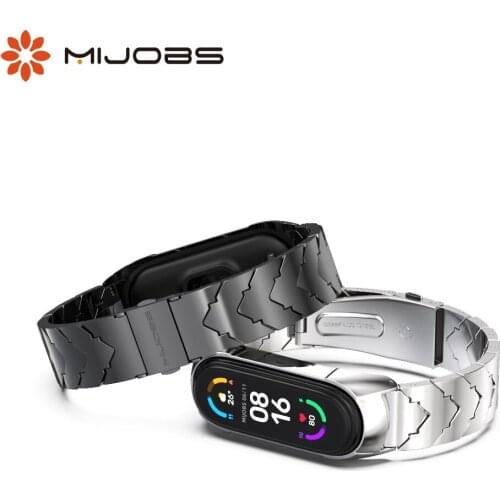 Mi Band 6 Strap for Mi Band 5 4 3 Metal Wristbands Bracelet for Xiaomi Miband 6 Pulseira Wrist Correa NFC Global Version