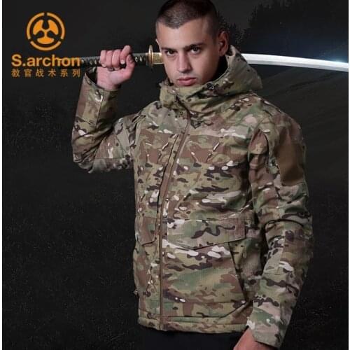 S.archon Instructor Tactics Red Flame Windreaker Men Winter Autumn Jacket Waterproof Wearproof Windproof hiking jackets