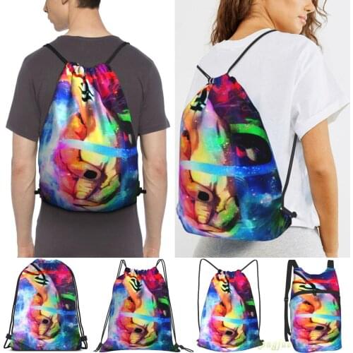 Malec + Hands Women Purpose Drawstring Backpack Bags Men Outdoor Travel Backpacks For Gym Training Swimming Fitness Bag