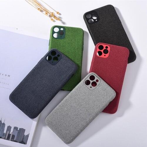 Soft Slim Cavans Cloth Case For Apple IPhone 11 12 Pro Max 7 8 Plus X XS Max Mobile Phone Housing Cover Protective Skin Shell