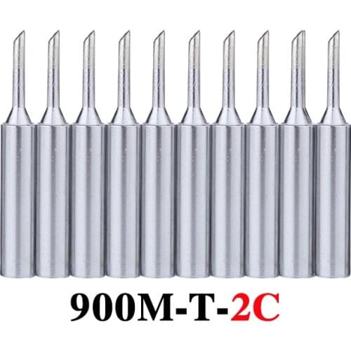 10Pcs/lot 900M-T-2C Soldering Iron Tip Lead-free Welding Sting Solder Tips for 936 BGA Soldering Rework Station