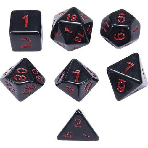 Wholesale 7pcs Digital Dice Polyhedral D20 D12 D10 D8 D6 D4 Board Game Dice Entertainment Play Game Dice New