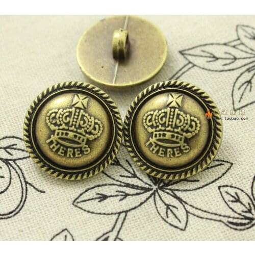 Wholsesale Vintage Sewing Plastic button with Crown Craft Garment Coat Accessories ABS buttons Hair Accessories 1000pcs Free