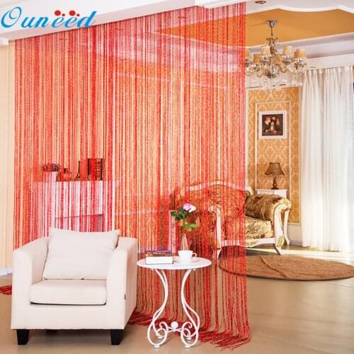Ouneed Window Curtain Straight knitting String Patio Net Fringe Curtain Bedroom living room Voile Drape Valance Panel Fabric New