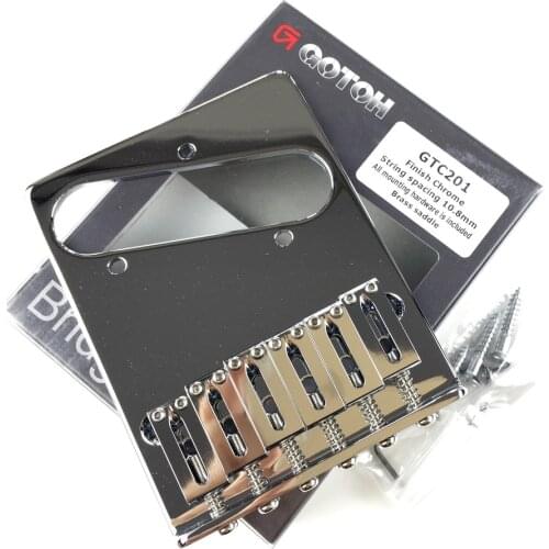 Genuine Original GOTOH GTC-201 Electric Guitar Fixed Bridge With B Saddle Chrome MADE IN JAPAN