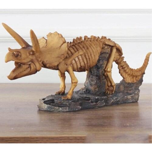 RESIN TRICERATOPS DECORATION VINTAGE DINOSAUR FOSSIL CRAFTS INDIVIDUALITY DECORATION SCANDINAVIAN STYLE HALLOWEEN GIFT