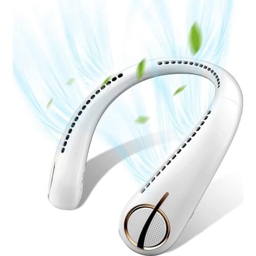 Portable Neck Fan Negative Ions Neck Fan Hands Free Bladeless Necklace Fan Personal Air Conditioner Cooling Fan