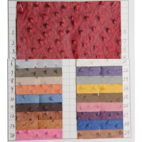 Ostrich grain leather / ostrich grain soft leather bag fabric/ PVC leather material for luggage, shoes, belts, home, furniture