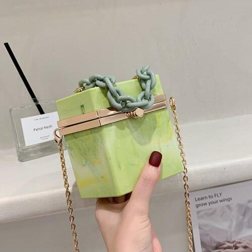 Acrylic Box Shoulder Bag Women Candy Color Handbag Fashion Luxury Brand Crossbody Bags Ladies Party Clutch Bag Cute Purses 2021