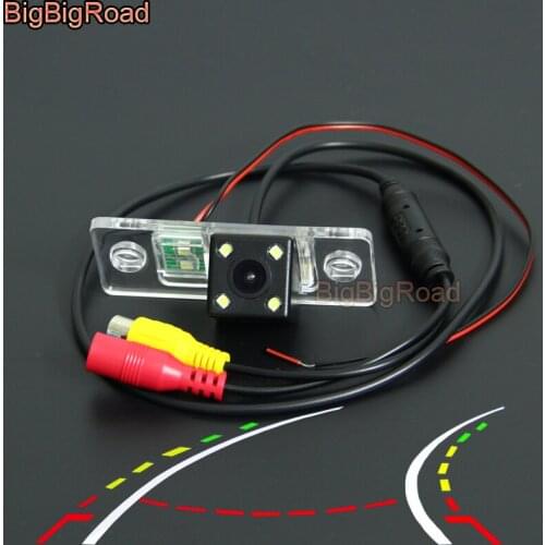 BigBigRoad Car Intelligent Dynamic Trajectory Tracks Rear View CCD Camera For Audi A8 A8L S8 D3 4E A3 S3 8L A4 RS4 8D 1995-2007