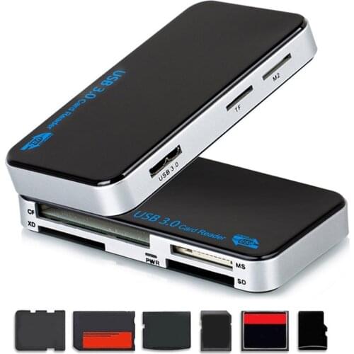 USB 3.0 All-in-1 Compact Flash Multi Card Reader Adapter 5Gbps High Speed USB Card Reader for TF SD XD CF Secure Digital Cards