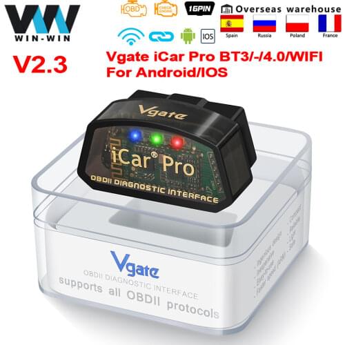 Vgate iCar Pro ELM327 WIFI OBD2 Scanner OBD 2 Bluetooth-Compatible 4.0 For Android/IOS Car Diagnostic Auto Tool PK ELM 327 V 1 5