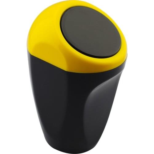 Yellow ABS Plastic Car Door Slot Trash Can Wastebasket Garbage Rubbish Ash Bin Storage Bucket Box Cup Holder Accessories