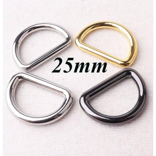 1" metal d rings bag purse handles leash d-rings leather craft Purse hardware purse supplies Webbing Purse Bag Leather choker