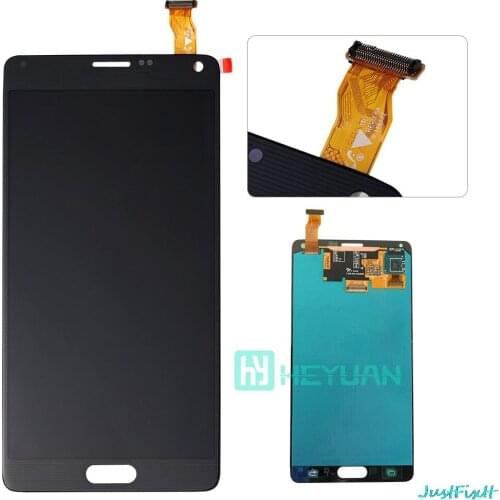 100% original Super AMOLED For Samsung Galaxy Note 4 N910 N910C N910A N910F N910H LCD Dispaly Touch Screen Digitizer Replacement