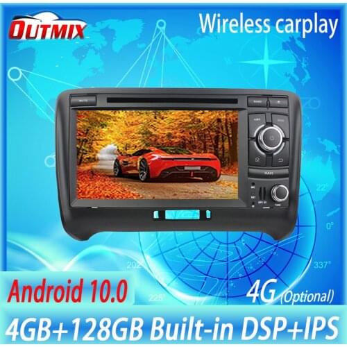 4G+128GB For Audi TT 2006 2007 2008 2009 2010 2011 2012 2013 Android 10 Car Player Video Audio Radio GPS Head Unit Auto Stereo