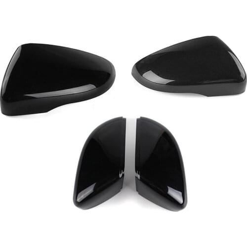Gloss Black Wing Door Rear View Mirror Cover For Vw Touran Golf Mk6
