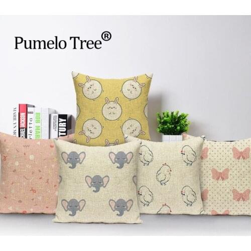 Rustic Style Cactus Cushion Cover Cartoon Animal Plant Pillow case 45 * 45 Cat Pillows Cover Custom High Quality Pillow Cases