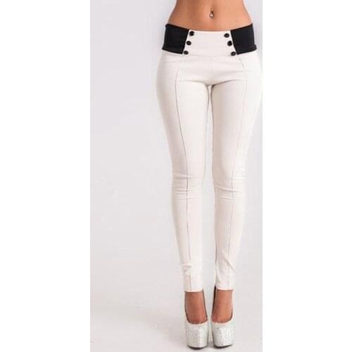Spring Autumn Trousers Women Pencil Pants Long Skinny Pants Female Long Trouser Stretch Modal Mid Waist Straight Pants