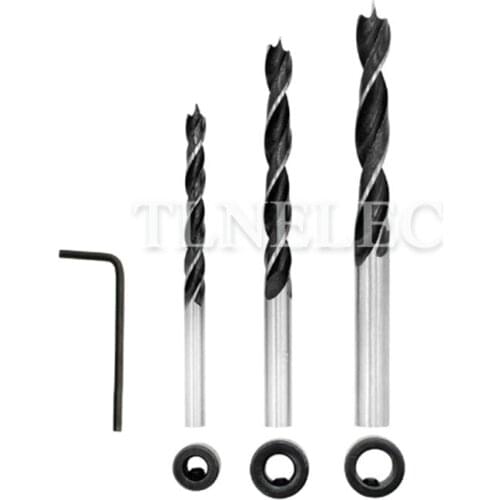 Woodworking Three-point Drill Limit Ring Set Woodworking Drill Clamping Device Positioning Ring Suit Combination 6/8/10mm