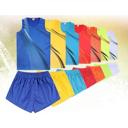 Breathable Athletics Jumping Running Sleeveless Sports Track Suit Vest Shorts Summer Unisex Men Women Jersey Tank Tops Sets