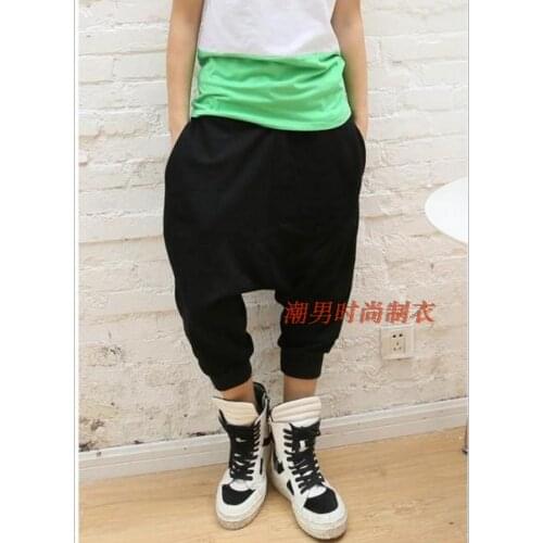 Hot 2020 Summer New Fashion Casual Tide Harem Pants Capris Loose Plus Size Cross -pants Calf Length Pants Hip-hop Sweatpants