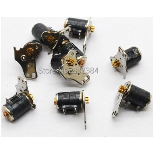 Wholesale 20PCS 4 Wire 2 Phase Miniature stepper motor D6mm x H8.5mm with small bear BA free shipping
