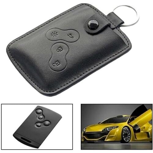 Fashion Genuine Leather Car Key Cover Case Bag for Renault Scenic with Keyring