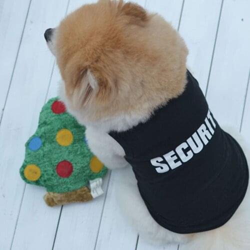 2020 Cotton Pet Clothes Cool Cat SECURITY Costume for Cats Small Dogs Spring & Summer Puppy Kitty Cat Vest Top T Shirt Clothing