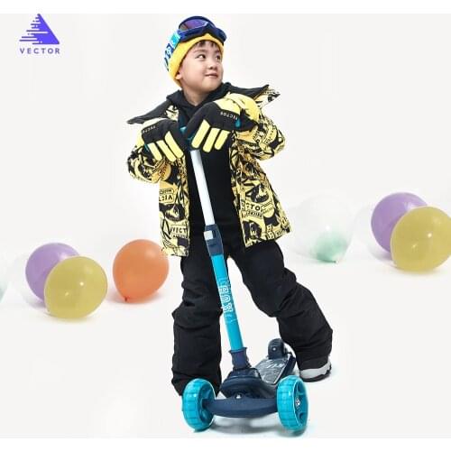 VECTOR Professional Childrens Ski Jacket Pants Warm Waterproof Boys Girls Outdoor Skiing Snowboarding Winter Ski Kids