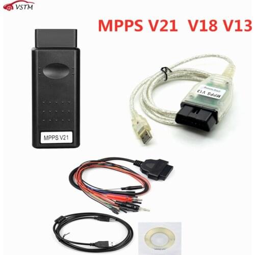SMPS MPPS V21 V18 V13.02 V13 K CAN Flasher Chip Tuning ECU Programmer Remap OBD2 MPPS V21 V13.02 Professional Diagnostic Cable