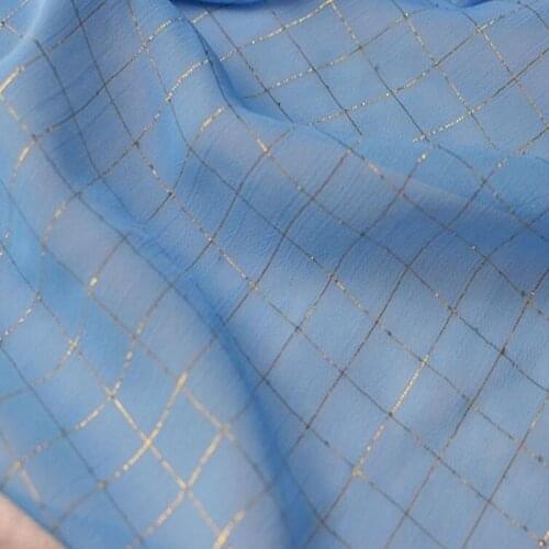 Cosplay Dress Shimmer Metallic Chiffon Fabric Craft Sewing Crepe Chiffon Wedding Costume DIY sewing materiall