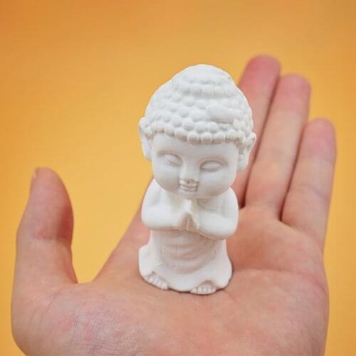 Buddha Statue Silicone Mold For Candle Wax Epoxy Resin Gypsum Ornaments DIY Soap Blessing Maitreya Crafts Casting Baking Tools
