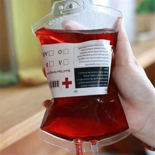 1pcs Halloween Food Grade PVC Drink Bag The Vampire Diaries Cosplay Blood Bag Props Halloween Decoration Supplies Bar Props -S