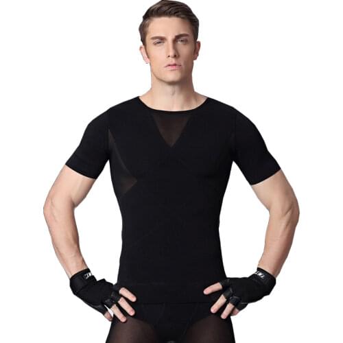 Men Body Shaper Waist Trainer Body Homme Gynecomastia Men Corset Compression Tshirt Slimming Vest Weight Loss Shapewear For Men