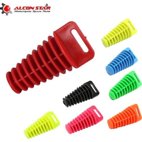 Alconstar- 1pcs Motorcycle Exhaust Pipe Motocross Tailpipe PVC Air-Bleeder Plug Silencer Muffler Wash Protector CR80 KX125 KX150
