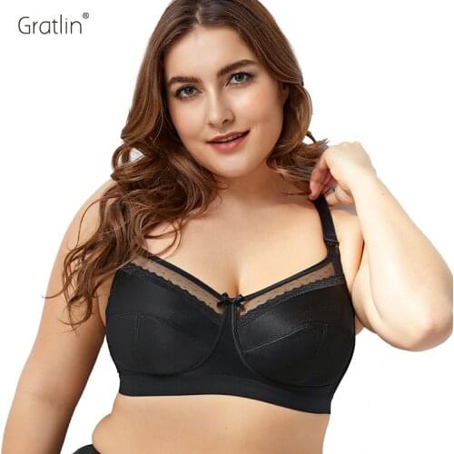 Gratlin Womens Comfort Maternity Non-Padded Wirefree Lace Trim Nursing Bra