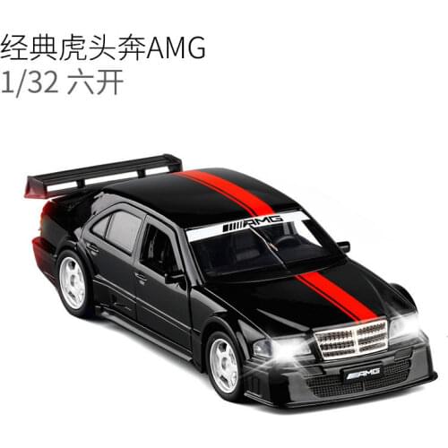 1:32 Scale Diecast Alloy Metal Luxury Car Model For Thebenz C-CLASS AMG Collection Vehicle Model Sound&Light Toys Car