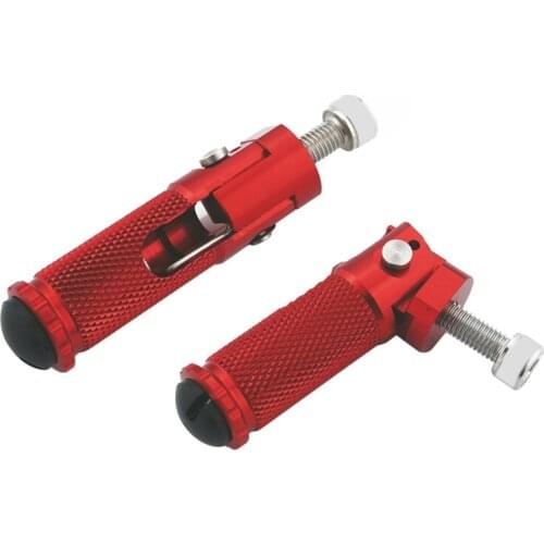 1Pair Motorcycle Rest Footpegs CNC Aluminum Folding Pedals Rear Foot Pegs Pedals Universal Motor Dirt Bike 8MM