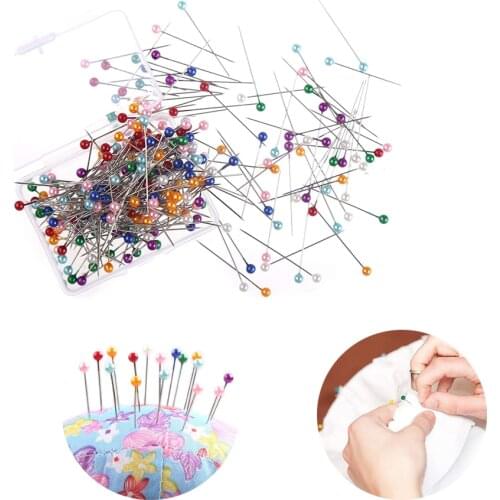 100pcs/box Domestic Sewing Parts Plastic Head Stainless Steel Shirt Pins Patchwork Pin